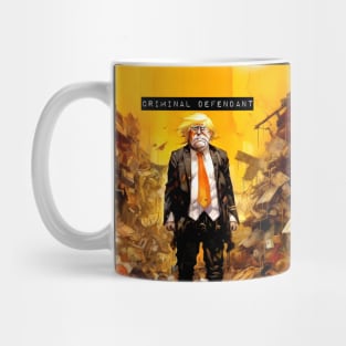 Trump: Criminal Defendant No. 2 on a Dark Background Mug